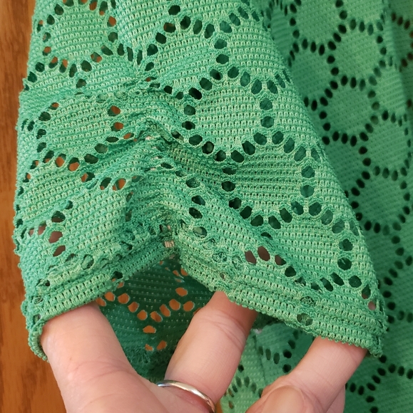 Beautiful lace, open front cardigan with 3/4 sleeves (with gathering details). - Picture 5 of 5